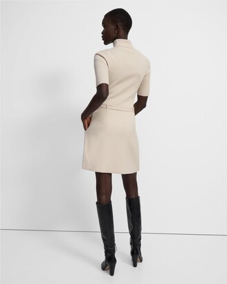 Theory knit combo dress in utility wool Clearance