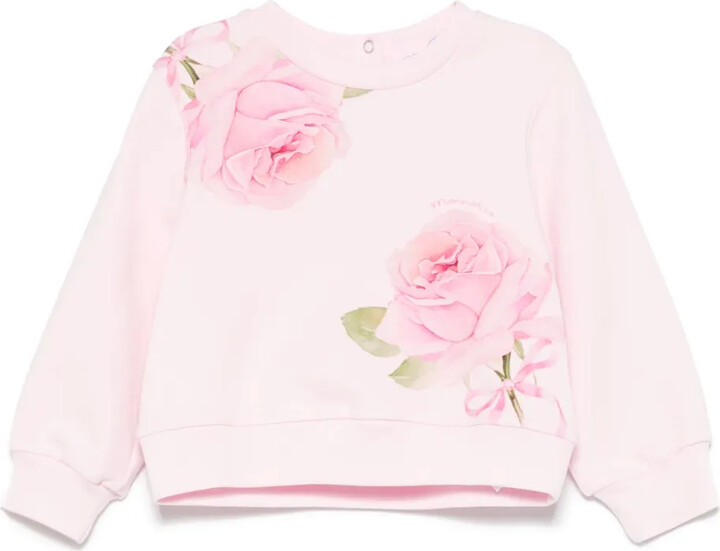Rose-Print Sweatshirt