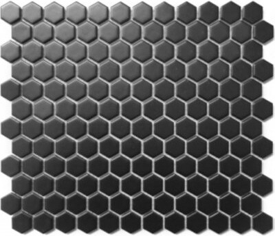 Splash Tile Cascade 1" x 1" Porcelain Honeycomb Mosaic Wall & Floor Tile