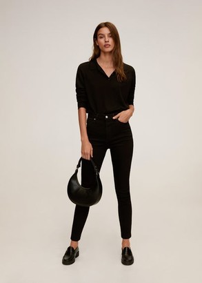 MANGO High waist skinny Noa jeans black denim - 1 - Women