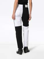 Thumbnail for your product : MSGM Straight-Leg Two-Tone Jeans