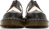 Thumbnail for your product : Dr. Martens Black & White Leather 5-Eye Longwing Brogues