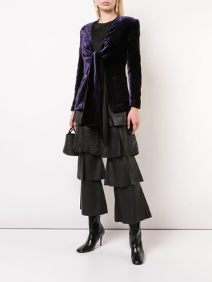 Osman Layered Leather Trousers