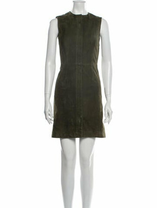 Balenciaga Suede Mini Dress Green - ShopStyle