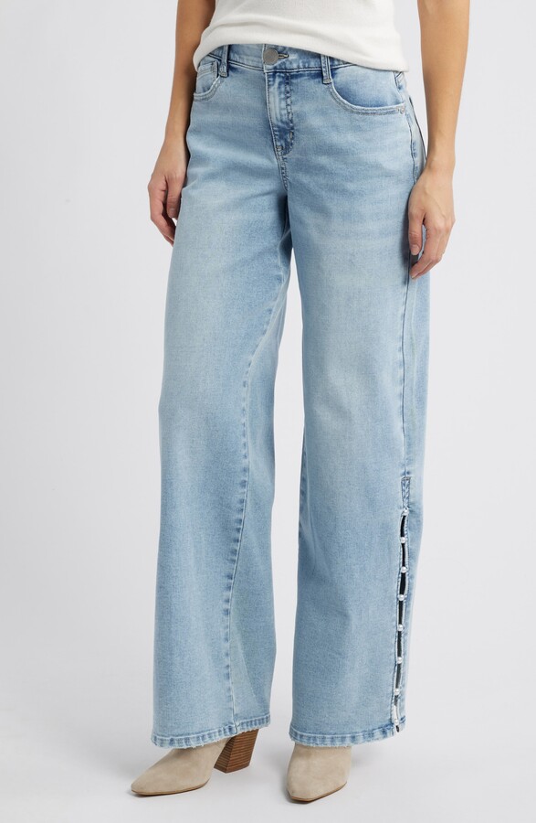 Wit & Wisdom Sam 'Ab'Solution High Waist Wide Leg Jeans