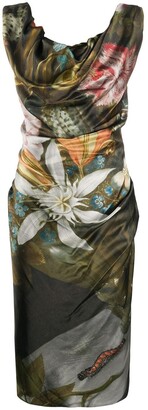 Vivienne Westwood Floral Print Ruched Dress