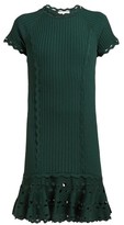 Thumbnail for your product : Jonathan Simkhai Cut-out Hem Stretch-knit Dress - Dark Green