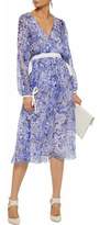 Thumbnail for your product : Agnona Wrap-effect Floral-print Silk-georgette Dress