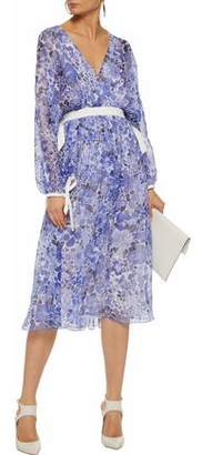 Agnona Wrap-effect Floral-print Silk-georgette Dress