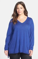 Thumbnail for your product : Eileen Fisher Lightweight Merino V-Neck Top (Plus Size)