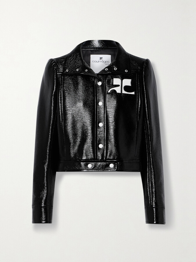 Courreges Reedition Coated Cotton-blend Jacket - Black