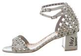 Thumbnail for your product : Marchesa Kelly Patent Leather Sandals w/ Tags Grey Kelly Patent Leather Sandals w/ Tags