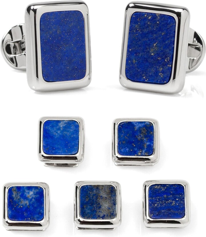 Cufflinks Inc. Men's JFK Sterling Silver & Lapis Cuff Links