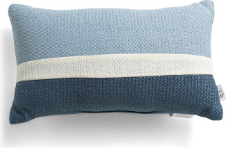 TJMAXX 14X24 Block Striped Faux Straw Outdoor Pillow, Polyester