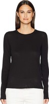 Thumbnail for your product : Vince Essential Long Sleeve Jersey Crew (Black) Women's Clothing