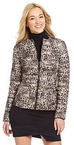 Thumbnail for your product : Betsey Johnson Reversible Leopard-Print Packable Down Jacket