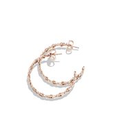 Thumbnail for your product : David Yurman Venetian Quatrefoil Hoop Earrings with Diamonds in Rose Gold
