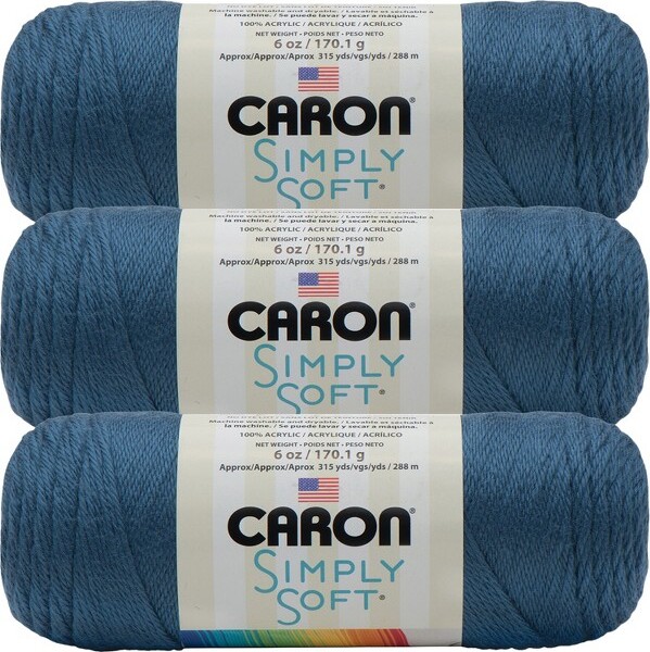 Caron Simply Soft Off White Tweeds Yarn - 3 Pack of 141g/5oz - Acrylic - 4  Medium (Worsted) - 250 Yards - Knitting/Crochet