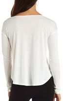 Thumbnail for your product : Charlotte Russe Embellished Evil Eye Graphic Long Sleeve Top