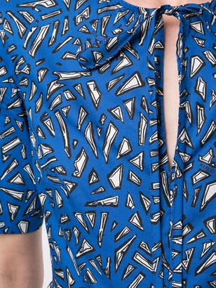 Markus Lupfer Geometric Patterned Midi Dress