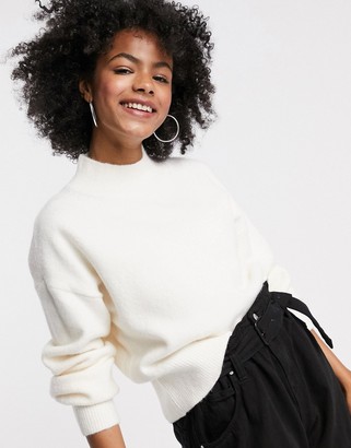 And other stories & mock neck jumper in off white - ShopStyle Knitwear
