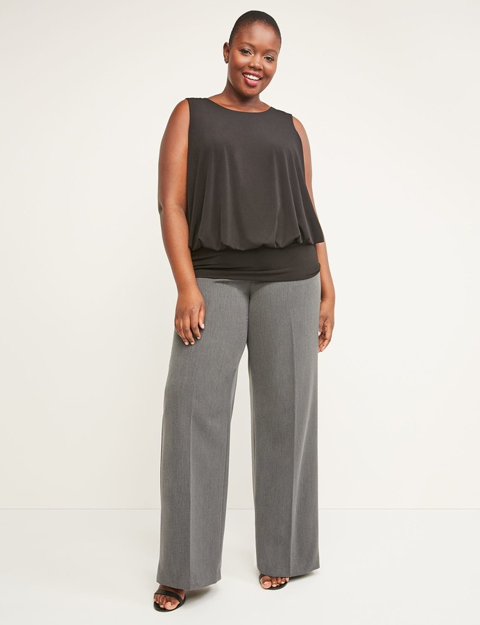 Lane Bryant Allie Tailored Stretch Wide Leg Pant - ShopStyle