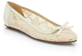Thumbnail for your product : Kate Spade Banner Leather & Lace Ballet Flats