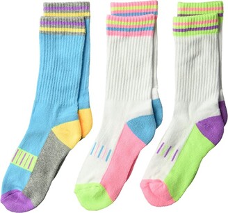 Jefferies Socks Pastel Neon Sporty Crew 3-Pack (Toddler/Little Kid/Big Kid)