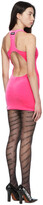 Thumbnail for your product : Vetements Pink Velvet Open Back Mini Dress