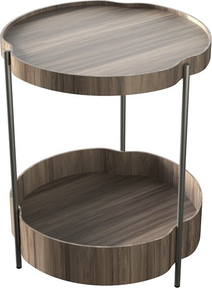 Accord Lighting Flow 2 Tier Side Table in Beige Size: 18\