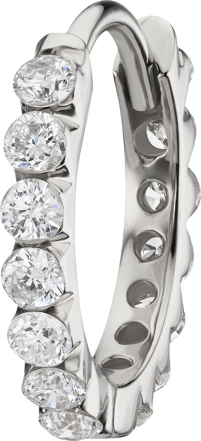 Maria Tash Invisible Set Diamond Single Clicker Hoop Earring