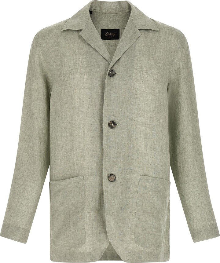 Brioni Blazer Shirt Shirt And Blouse Green