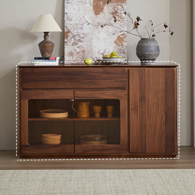 Wildon Home Simple style solid wood sideboard cabinet