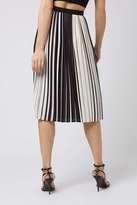 Thumbnail for your product : Topshop Monochome stripe pleated midi
