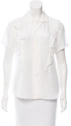 Comme des Garcons Ruffled Button-Up Top