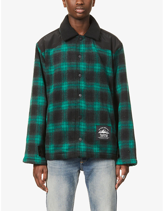 Trapstar Lumberjack checked contrastpanel woven jacket ShopStyle