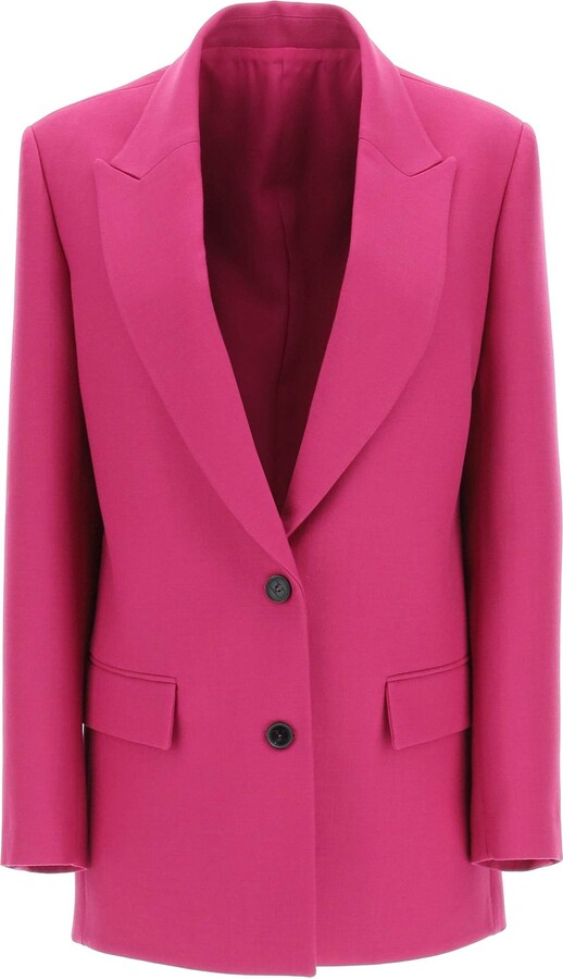 fuschia blazer outfits