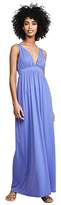 Thumbnail for your product : Susana Monaco Gathered Plunge Front Maxi Dress