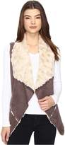 Thumbnail for your product : Brigitte Bailey Rowena Faux Suede Fuzzy Vest