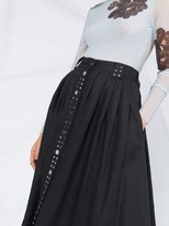 Thumbnail for your product : Ganni studded A-line midi skirt