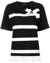 Thumbnail for your product : Twin-Set bow detail striped T-shirt