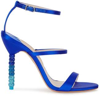 Sophia Webster Rosalind 100 Cobalt Blue Satin Sandals