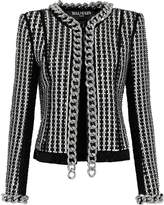 Thumbnail for your product : Balmain Chain-trimmed Embellished Tweed Jacket