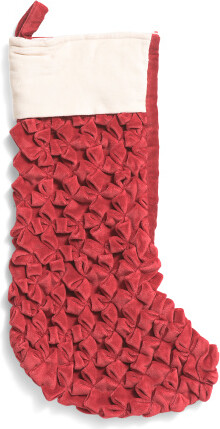 TJMAXX Smocked Stocking, Cotton/Polyester