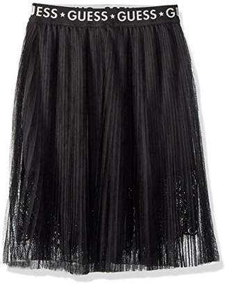 GUESS Girl's J83d11wabv0 Skirt, (Jet Black A996 Jblk), (Size: 16)