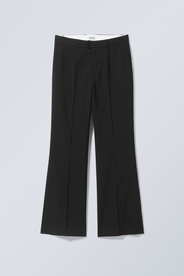 Weekday Franklin Flared Trousers - Black - ShopStyle
