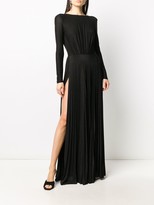 Thumbnail for your product : Elisabetta Franchi Pleated Open-Back Gown