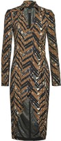 Thumbnail for your product : Pinko Zig-Zag Pattern Fitted Dress