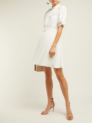 Emilia Wickstead Corinne High-neck Mini Dress - White