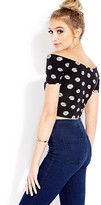 Thumbnail for your product : Forever 21 Throwback Blooms Crop Top